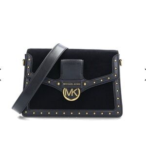 Michael Kors Jessie Large Suede Leather Shoulder Bag with Studs